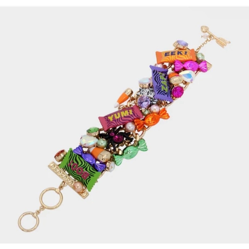 NWT Betsey Johnson Halloween Glow In The Dark Ghoul Friends Bracelet
